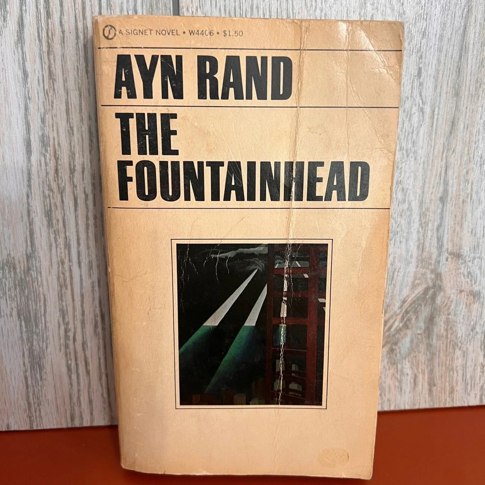 Ayn Rand The Fountainhead Vintage Signet Paperback 25th Anniversary W4406 1970s